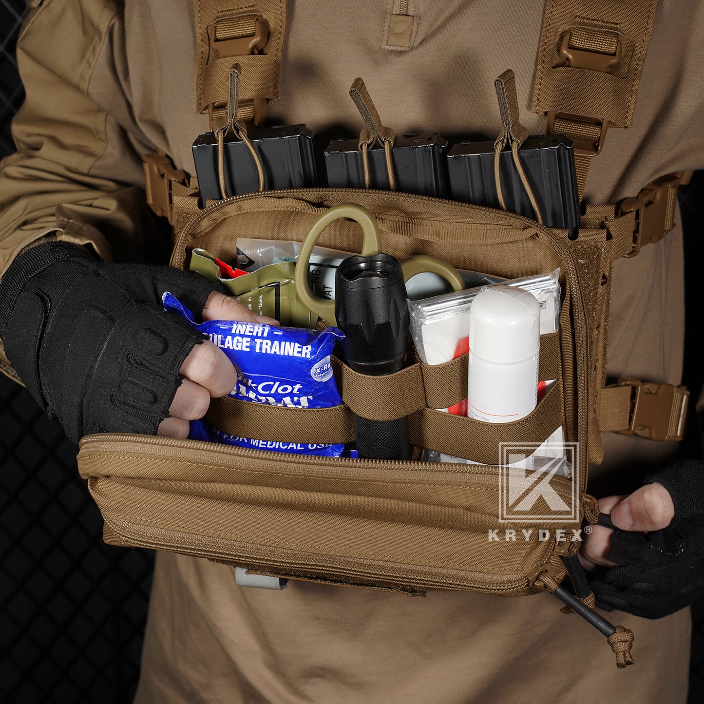 Krydex Tactical GP Pouch Modular MOLLE Utility Pouch Front Pocket for Vest and Chest Rig
