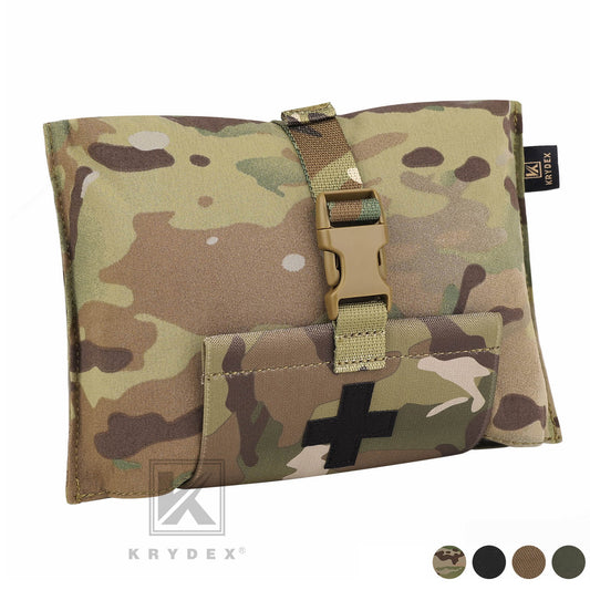 KRYDEX Tactical Stretch Blow Out Medical Pouch Rip Away EMT Pouch MOLLE & Belt IFAK Pouch