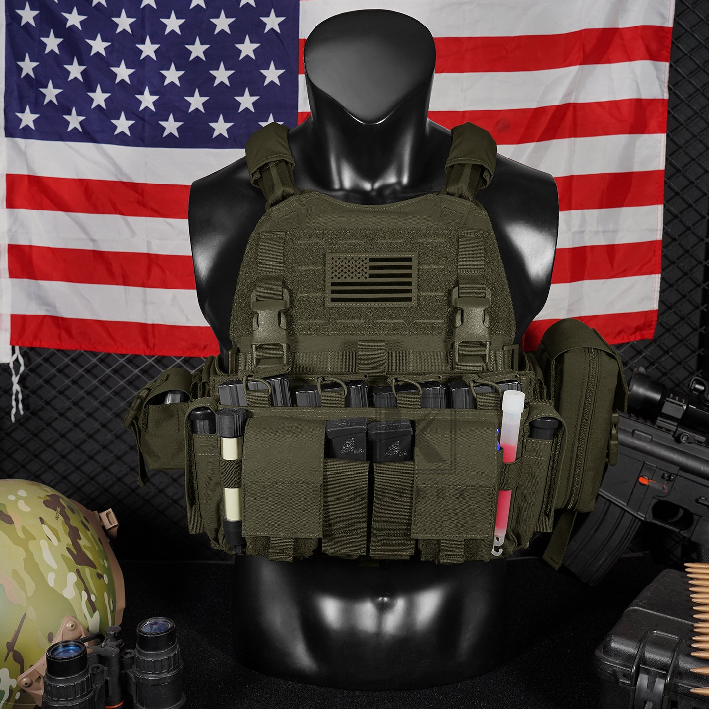 KRYDEX Tactical MF IV Placard 556 & 9mm Magazine Pouch for SCARAB Plate Carrier Vest