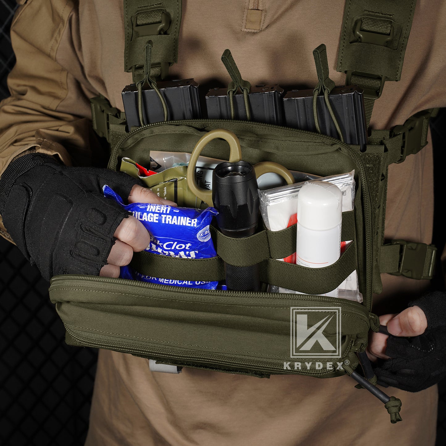 Krydex Tactical GP Pouch Modular MOLLE Utility Pouch Front Pocket for Vest and Chest Rig
