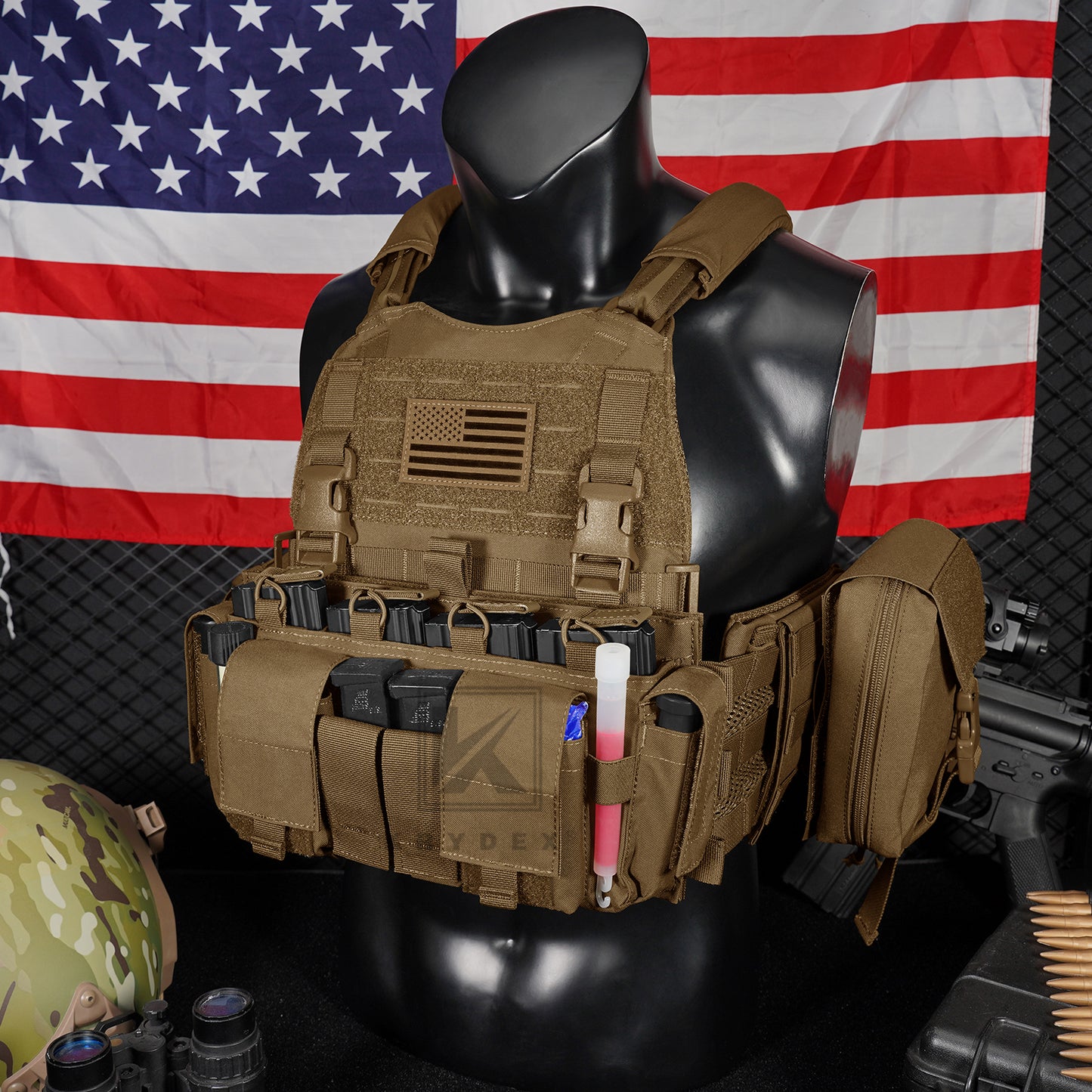 KRYDEX Tactical MF IV Placard 556 & 9mm Magazine Pouch for SCARAB Plate Carrier Vest