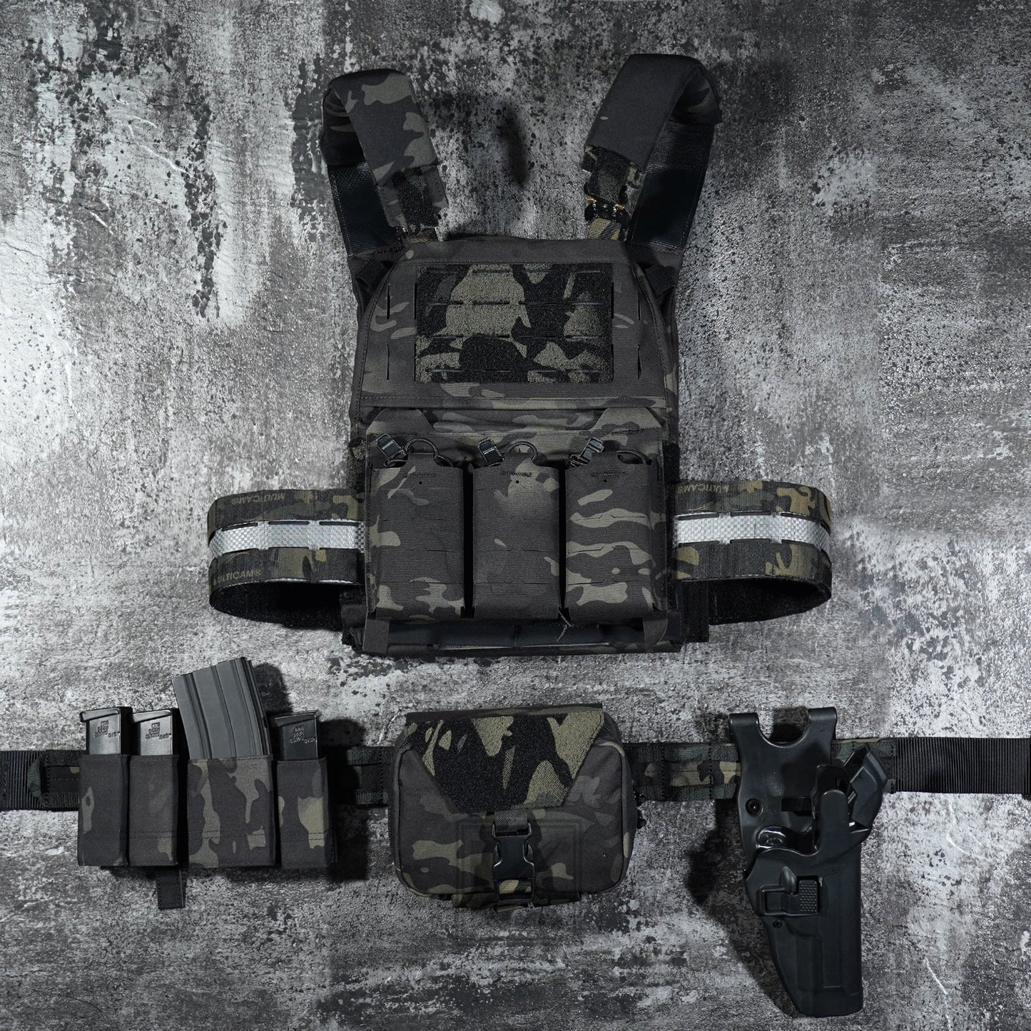 KRYDEX Tactical 9mm Single Pistol Magazine Pouch Mag Holder Duty Belt MOLLE Compatible