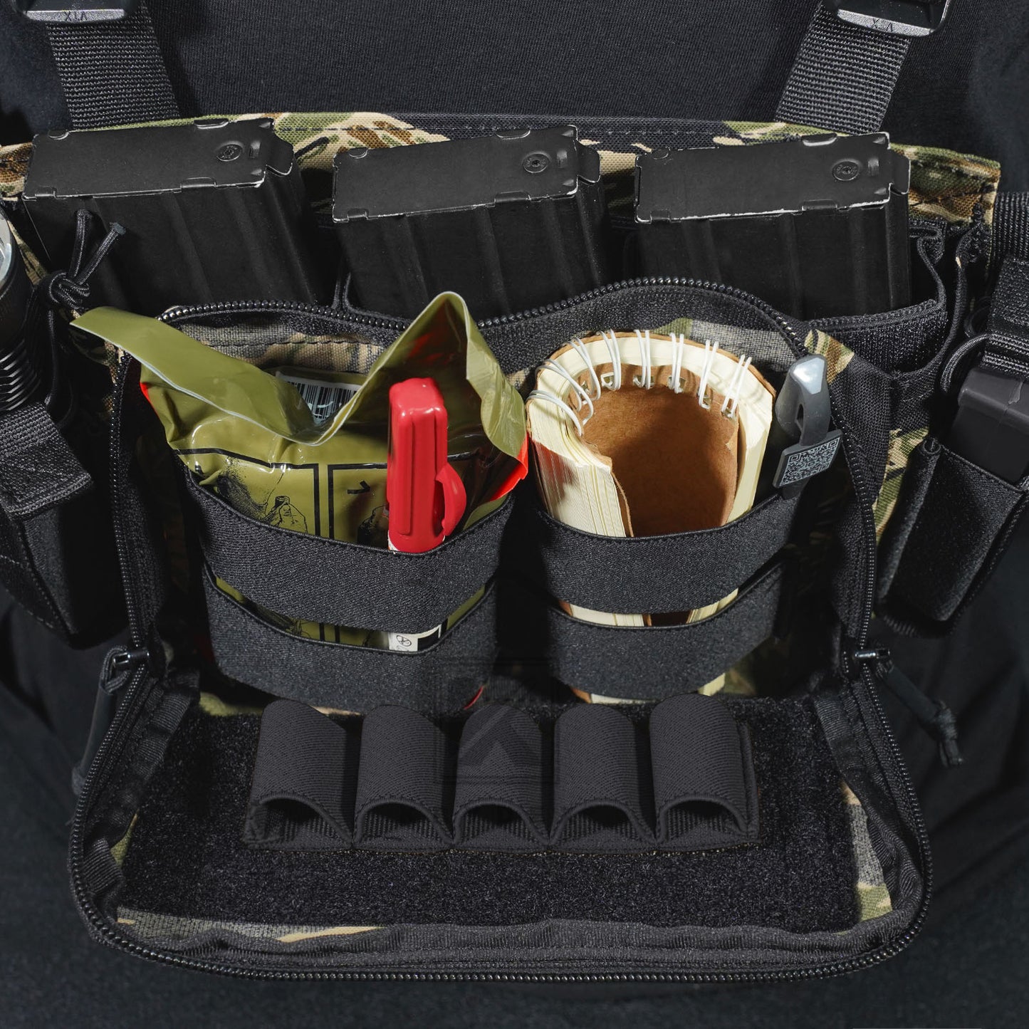 KRYDEX Tactical D3CR Chest Rig 5.56 7.62 Rifle Pistol Mag Pouch Placard Carrier with D3 Flatpack Tactical Backpack