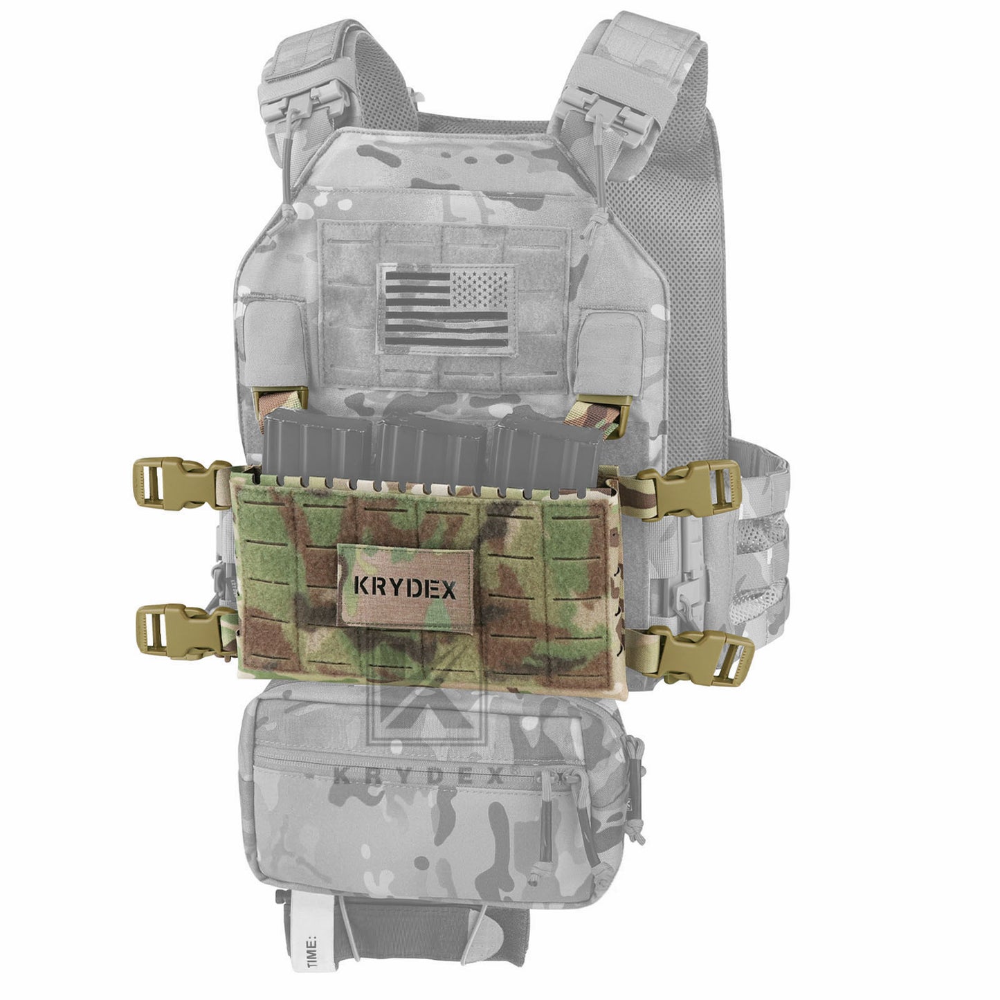 Krydex Tactical MK5 Micro Fight Chassis Laser Cut Chest Rig Lightweight Tactical Vest 5.56 MP7 Magazine Placard