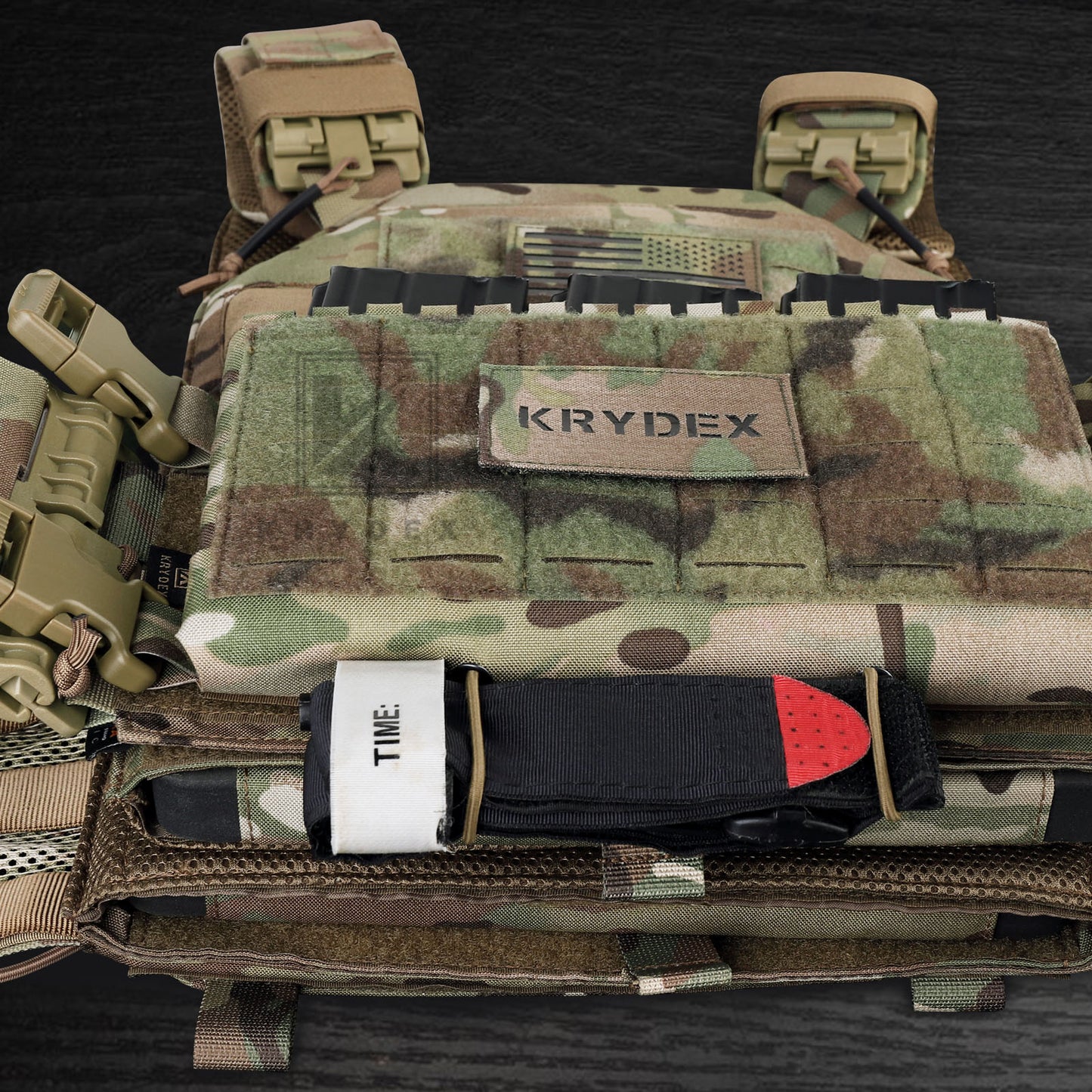 Krydex Tactical MK5 Micro Fight Chassis Laser Cut Chest Rig Lightweight Tactical Vest 5.56 MP7 Magazine Placard