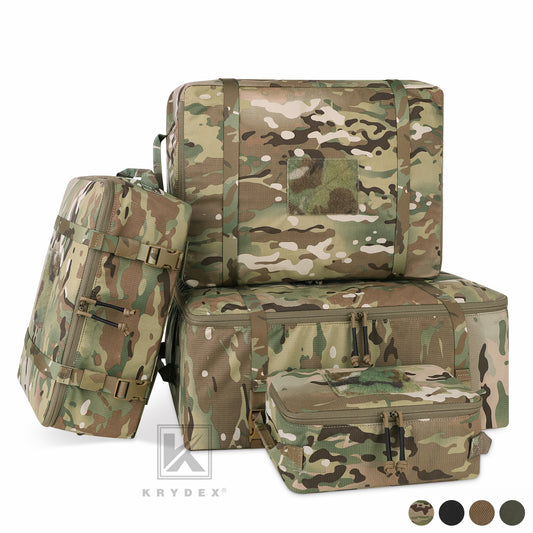 Krydex Tactical Travel Packing Organizer 70D Nylon Packing Cubes Waterproof Luggage Bags YKK Zipper 4pcs set