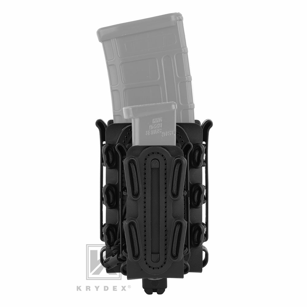 KRYDEX Soft Shell Magazine Pouch for 5.56mm 7.62mm & 9mm Pistol Mag Molle Clip