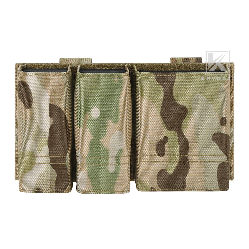 Krydex Tactical Double 9mm & 5.56 Magazine Pouch Mag Holder Duty Belt & Molle Compatible