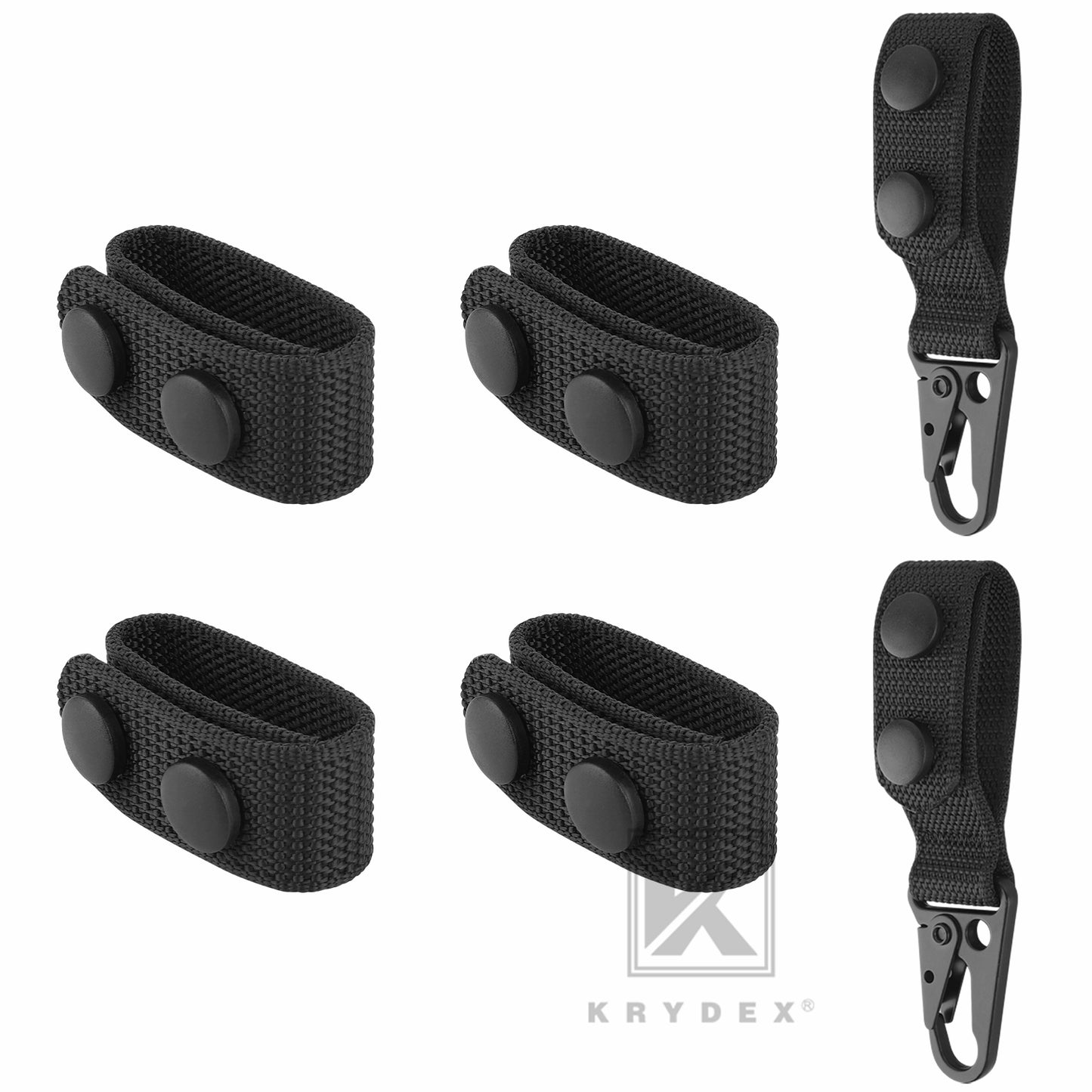 Krydex Police Duty Belt 2" Law Enforcement Officer Nylon Outer 1.5" Inner Belt + 6 Keepers