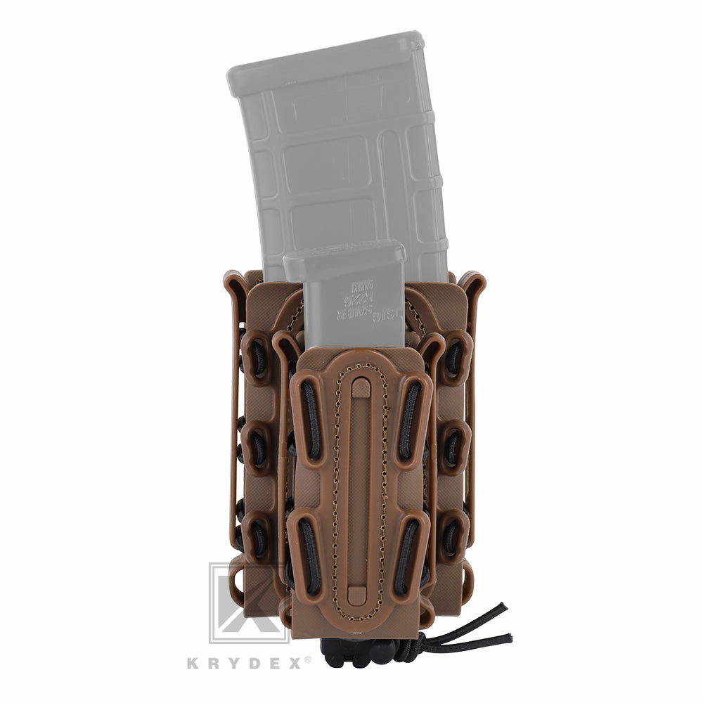 KRYDEX Soft Shell Magazine Pouch for 5.56mm 7.62mm & 9mm Pistol Mag Molle Clip