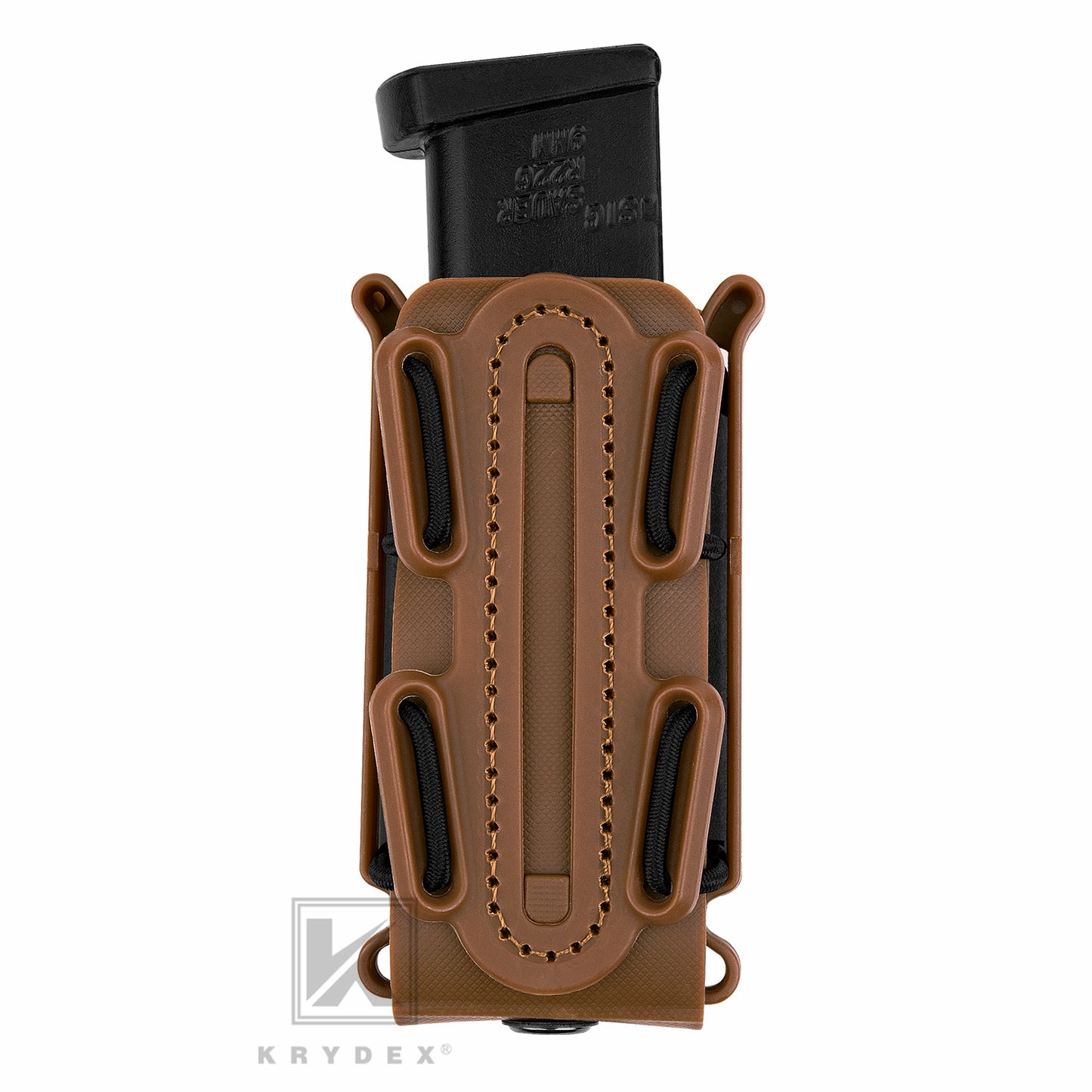 KRYDEX Soft Shell 9mm Pistol Magazine Pouch Mag Carrier with Clip Tall