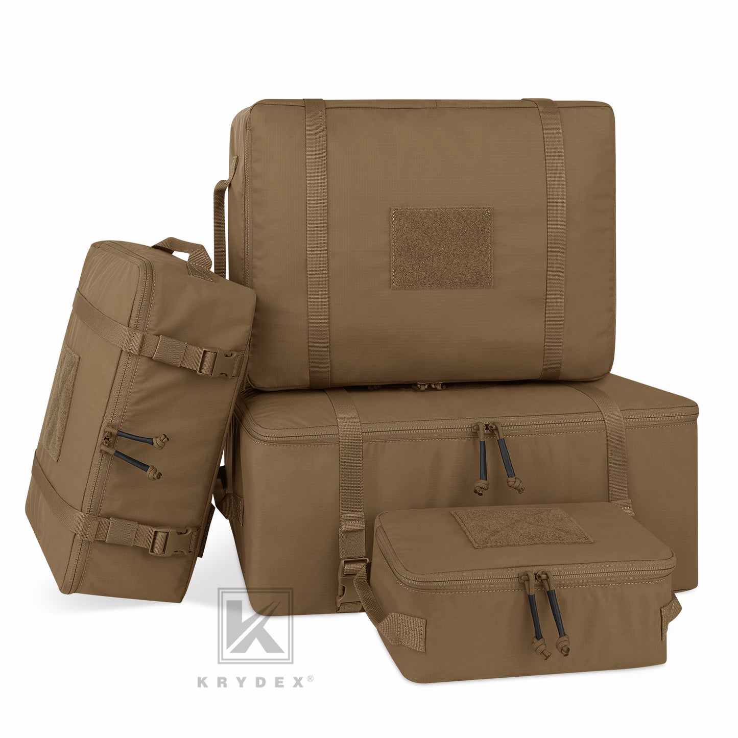 Krydex Tactical Travel Packing Organizer 70D Nylon Packing Cubes Waterproof Luggage Bags YKK Zipper 4pcs set