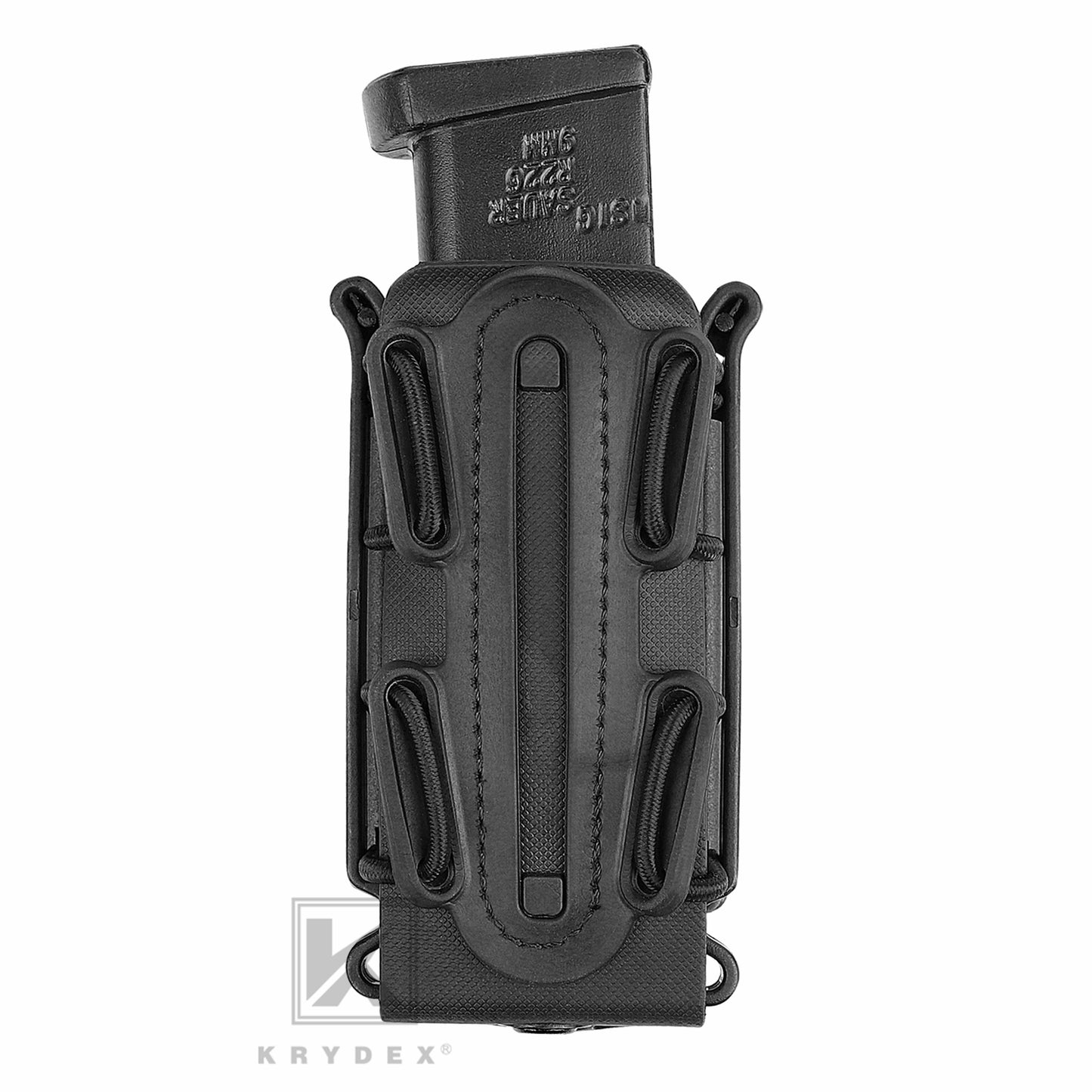 KRYDEX Soft Shell 9mm Pistol Magazine Pouch Mag Carrier with Clip Tall