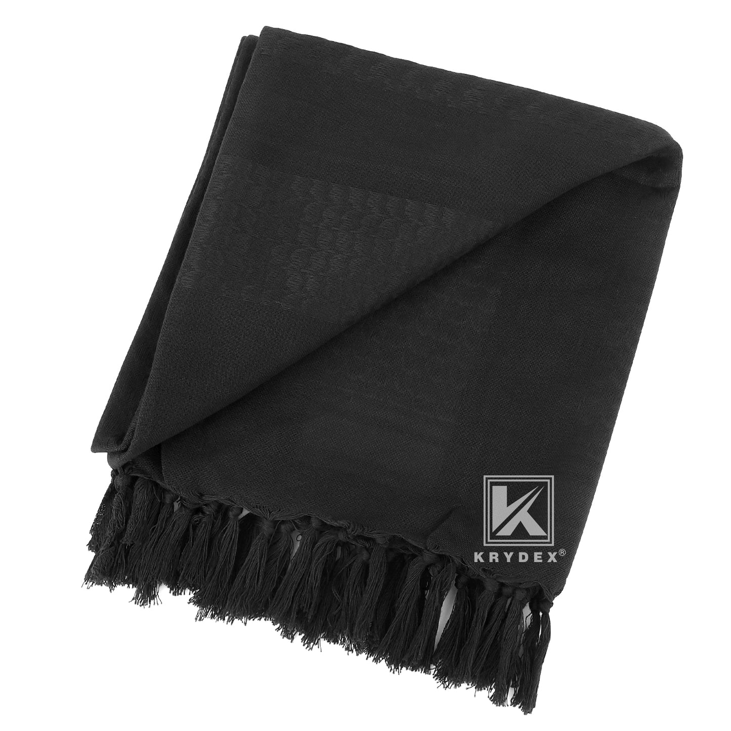 Krydex Tactical Scarf Headwrap Facecover Cotton Shemagh Breathable Balaclava Face Mask Neck Gaiter 43” x 43”