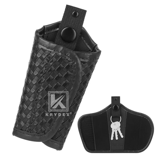 Krydex Accumold Slient Basket Weave Key Holder for 2” & 2.25” Duty Belt Police Key Keeper Law Enforcement Sheriff Equipment
