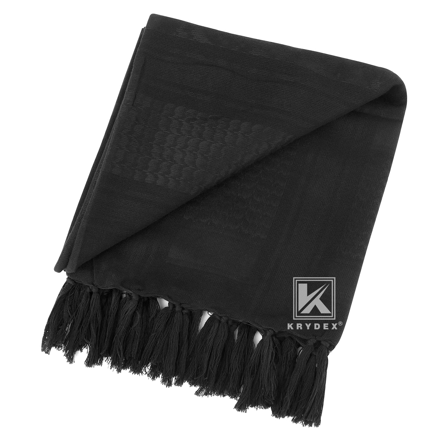 Krydex Tactical Scarf Headwrap Facecover Cotton Shemagh Breathable Balaclava Face Mask Neck Gaiter 43” x 43”