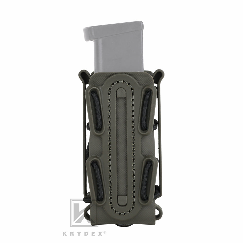 KRYDEX Soft Shell 9mm Pistol Magazine Pouch Mag Carrier with Clip Tall