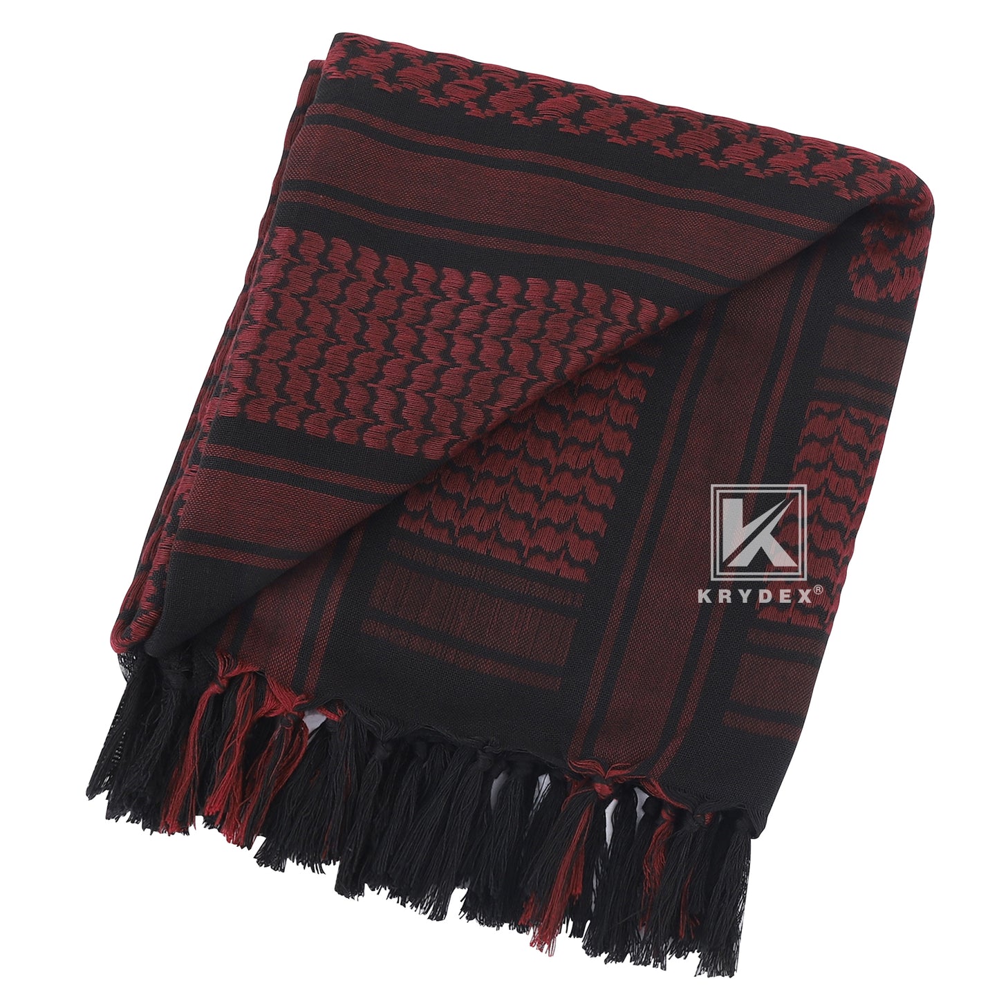 Krydex Tactical Scarf Headwrap Facecover Cotton Shemagh Breathable Balaclava Face Mask Neck Gaiter 43” x 43”
