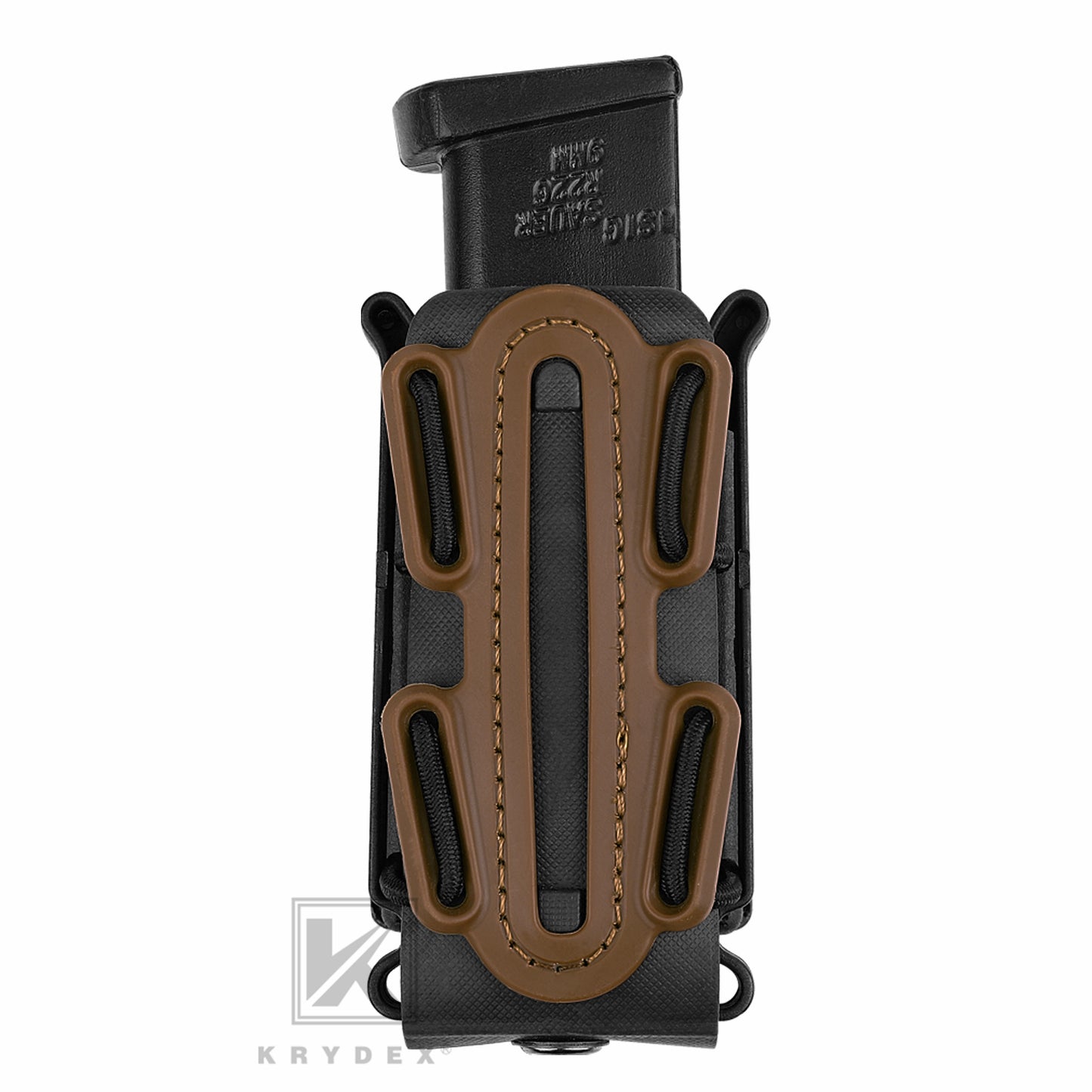KRYDEX Soft Shell 9mm Pistol Magazine Pouch Mag Carrier with Clip Tall