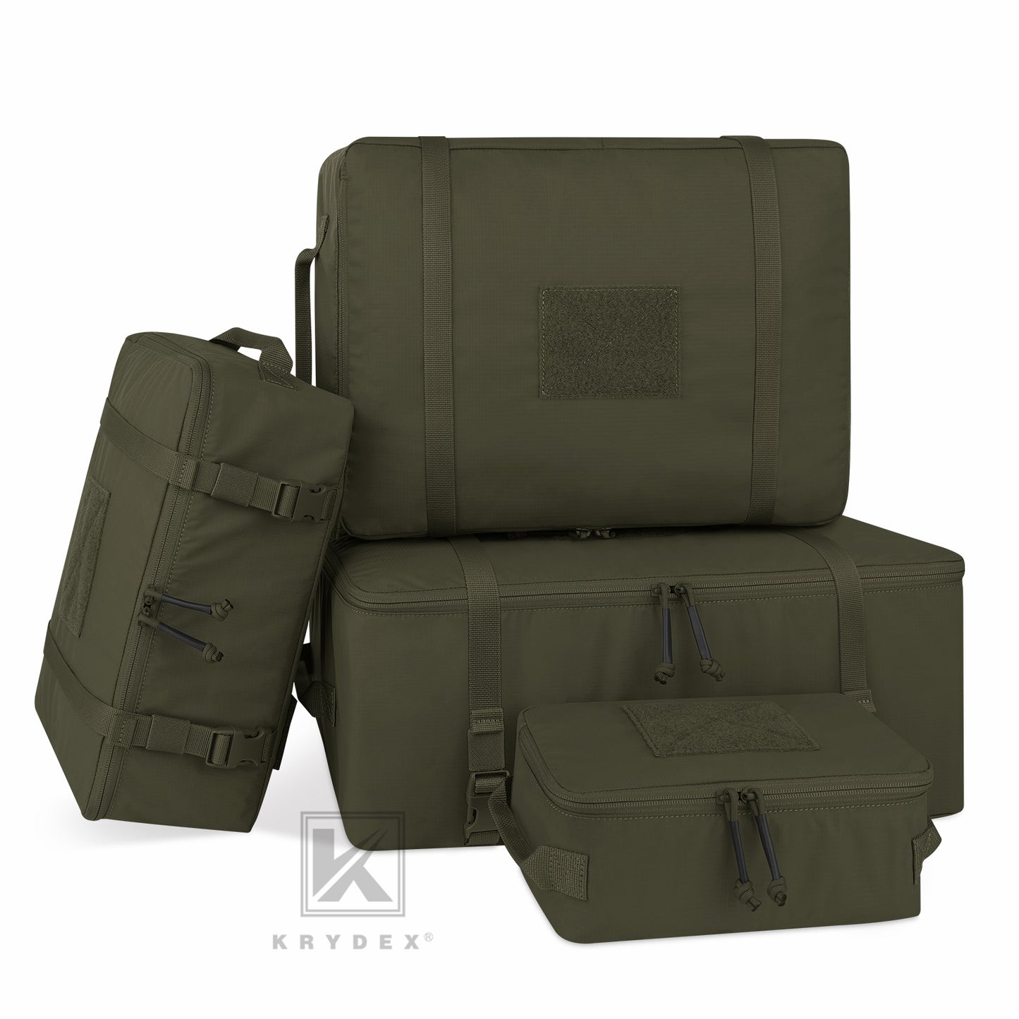 Krydex Tactical Travel Packing Organizer 70D Nylon Packing Cubes Waterproof Luggage Bags YKK Zipper 4pcs set