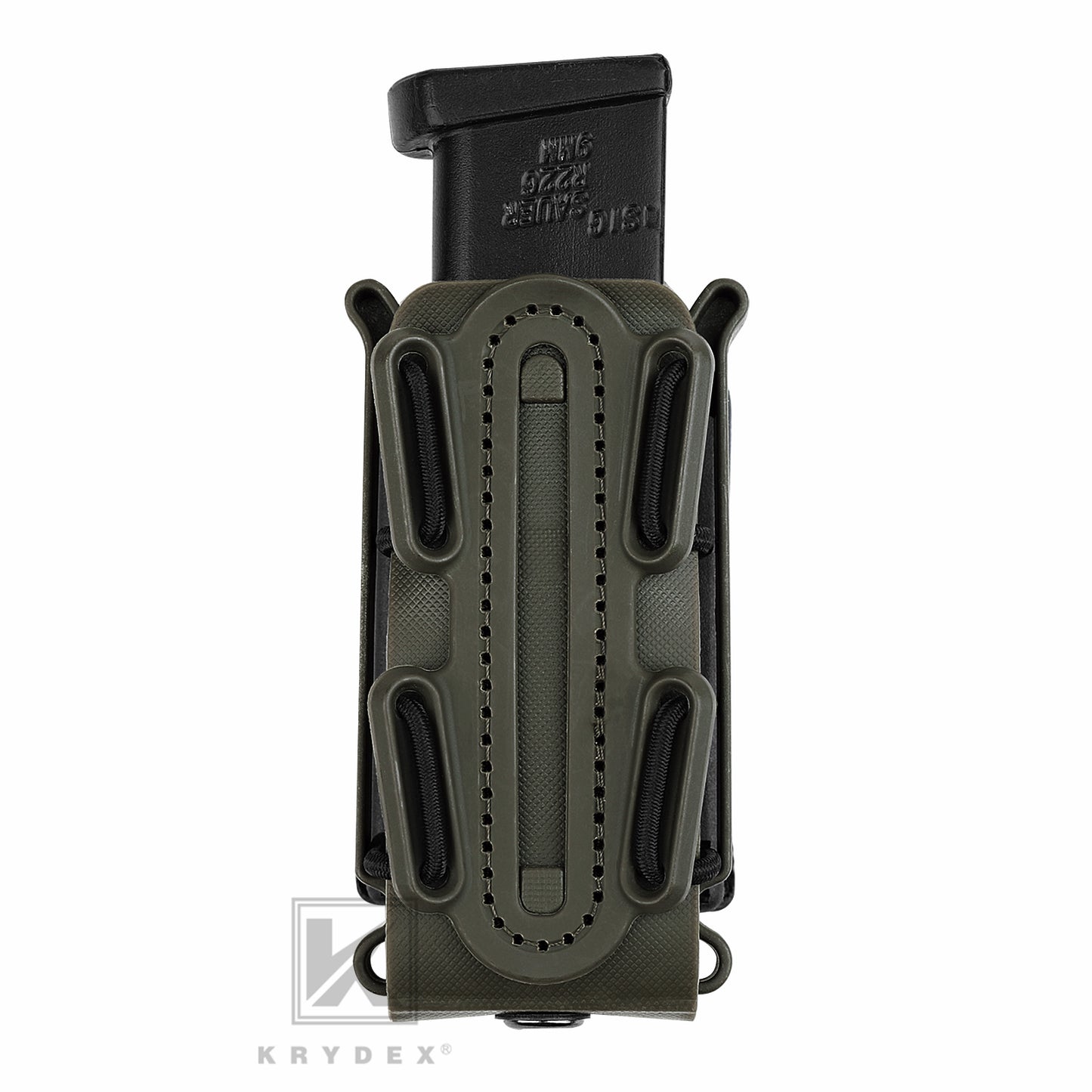 KRYDEX Soft Shell 9mm Pistol Magazine Pouch Mag Carrier with Clip Tall