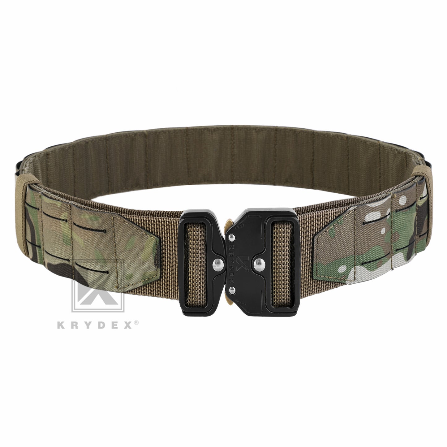 Krydex Tactical Molle Belt Quick Release Duty Gun Shooting Belt Laser Molle Padded Load Bearing Stiffened Belt