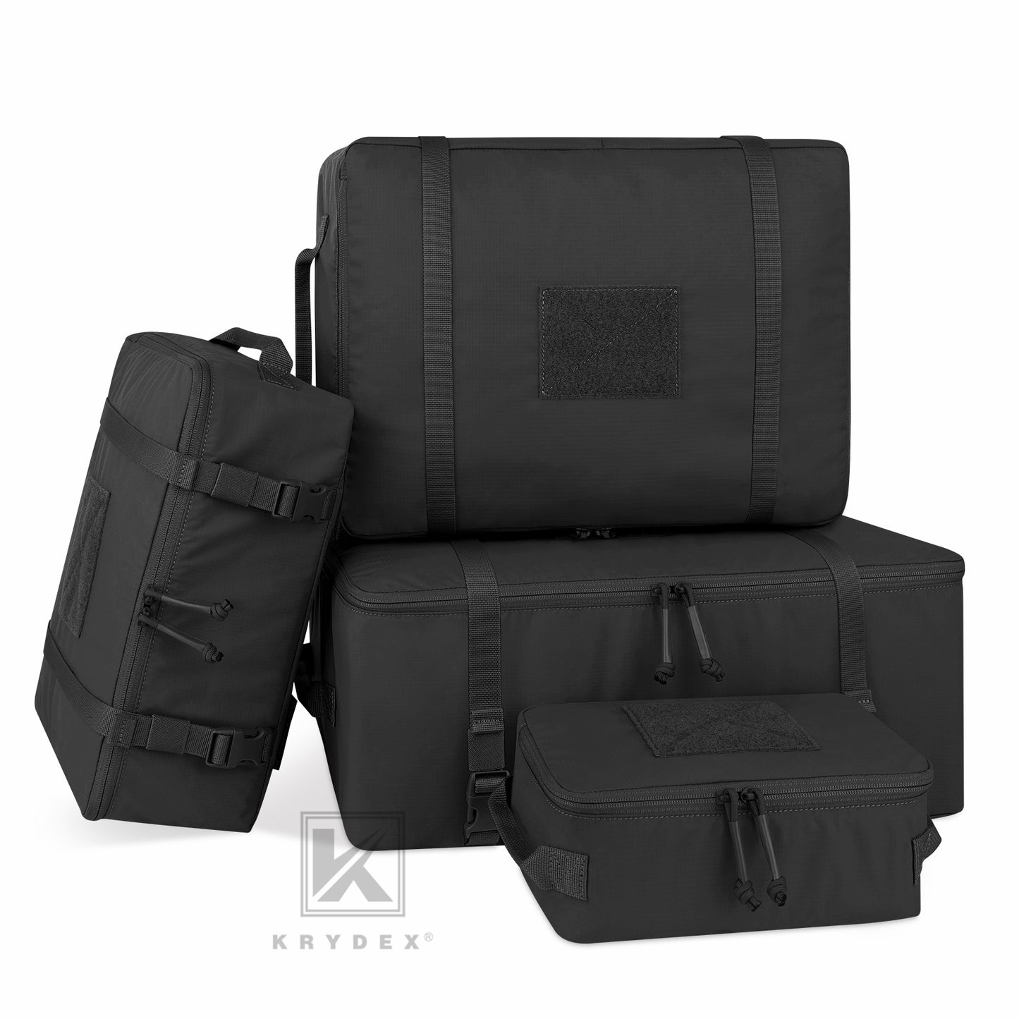Krydex Tactical Travel Packing Organizer 70D Nylon Packing Cubes Waterproof Luggage Bags YKK Zipper 4pcs set