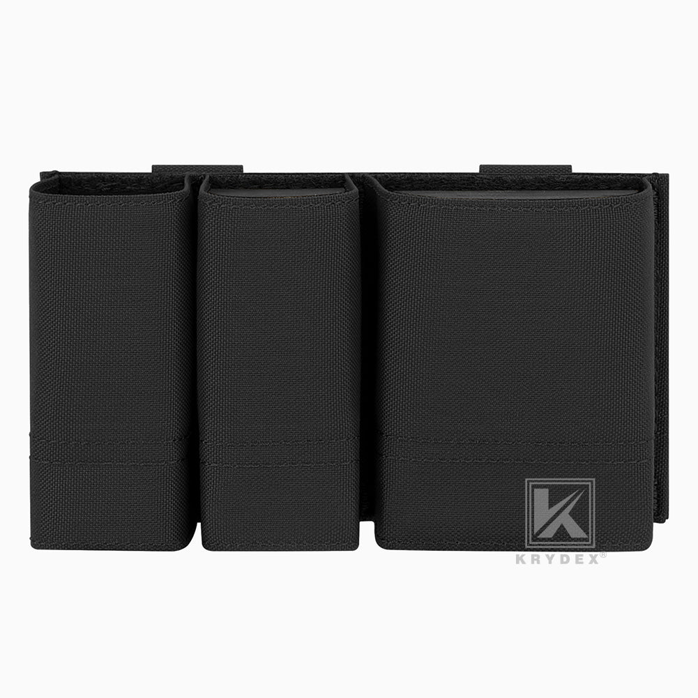 Krydex Tactical Double 9mm & 5.56 Magazine Pouch Mag Holder Duty Belt & Molle Compatible