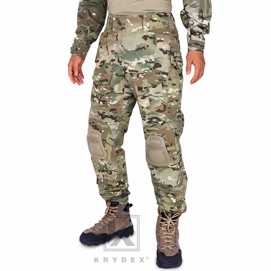 KRYDEX Combat Pants Tactical Cargo Trousers With Knee Pads
