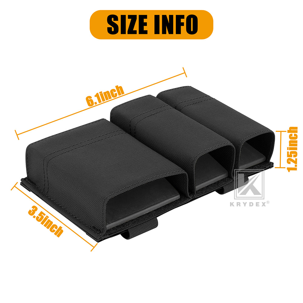 Krydex Tactical Double 9mm & 5.56 Magazine Pouch Mag Holder Duty Belt & Molle Compatible