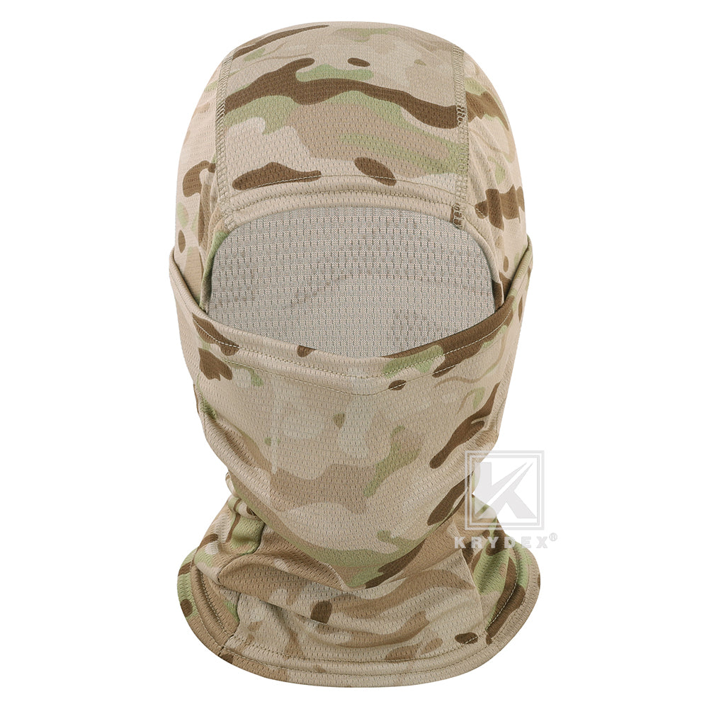 Krydex Tactical Face Mask Balaclava Camouflage Full Head Wrap Quick Dry Neck Gaiter UV Protection Hood for Motorcycle Cycling Hiking Hunting
