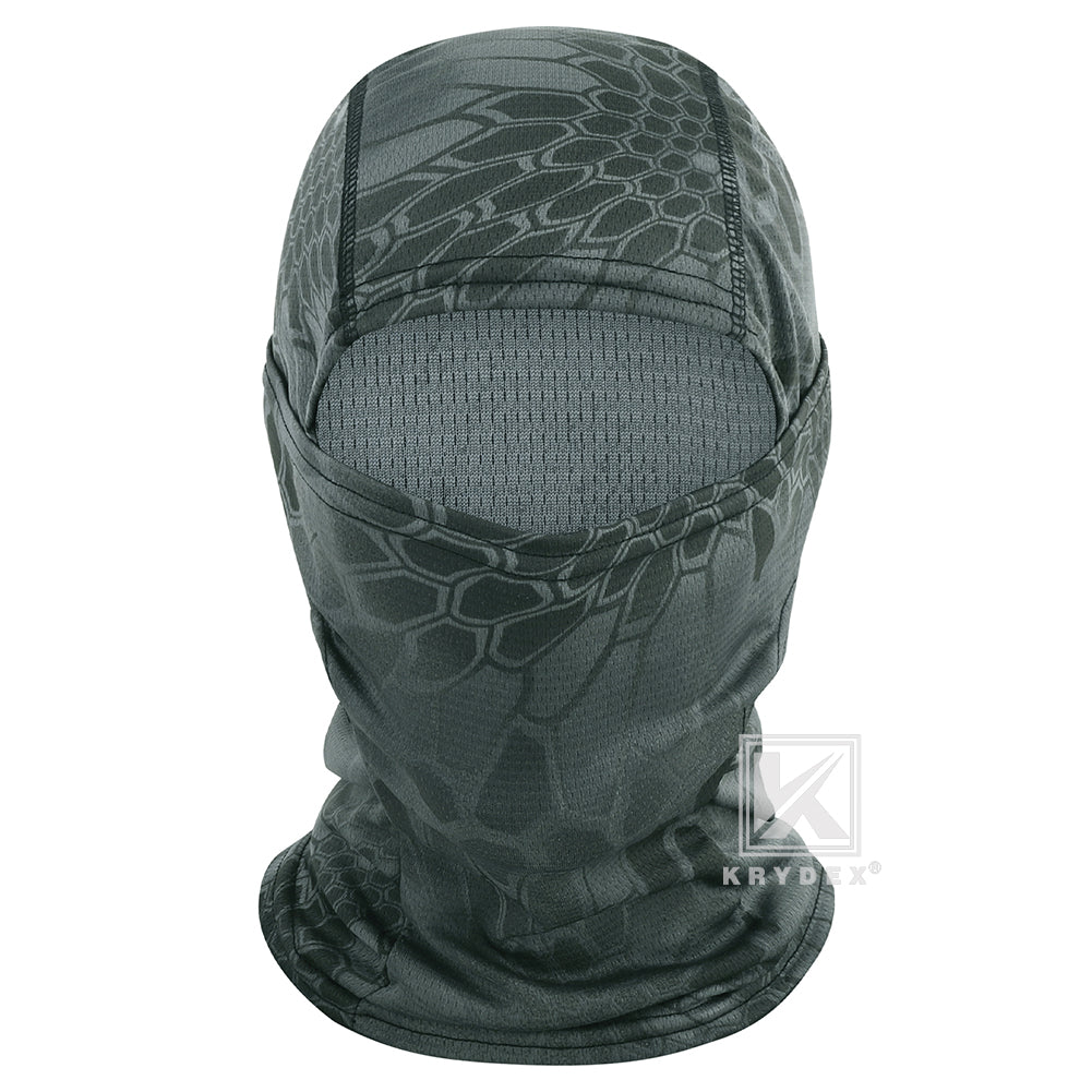 Krydex Tactical Face Mask Balaclava Camouflage Full Head Wrap Quick Dry Neck Gaiter UV Protection Hood for Motorcycle Cycling Hiking Hunting