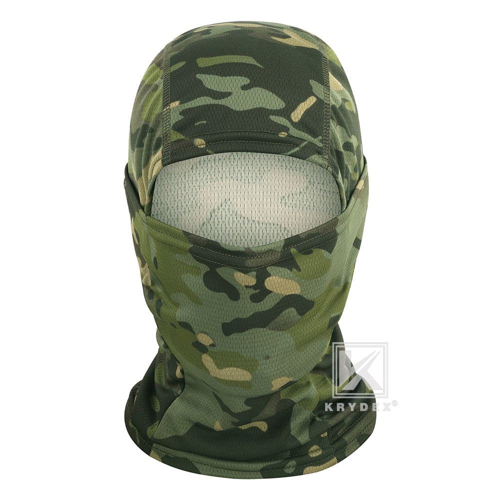 Krydex Tactical Face Mask Balaclava Camouflage Full Head Wrap Quick Dry Neck Gaiter UV Protection Hood for Motorcycle Cycling Hiking Hunting