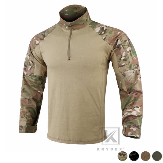 Krydex Tactical Men’s Combat Shirts with Elbow Pads Uniform