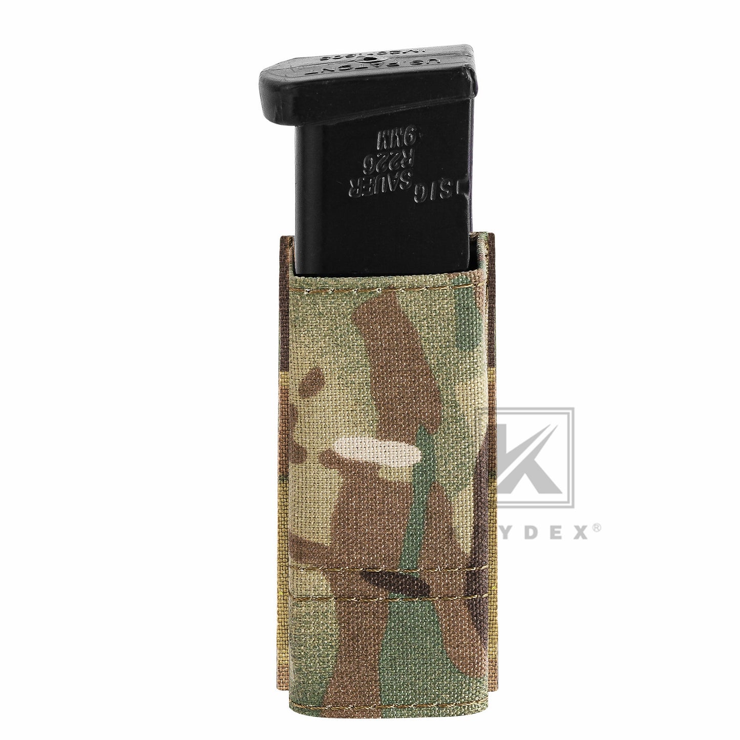KRYDEX Tactical 9mm Single Pistol Magazine Pouch Mag Holder Duty Belt MOLLE Compatible