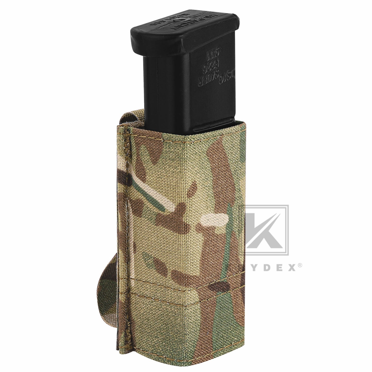 KRYDEX Tactical 9mm Single Pistol Magazine Pouch Mag Holder Duty Belt MOLLE Compatible