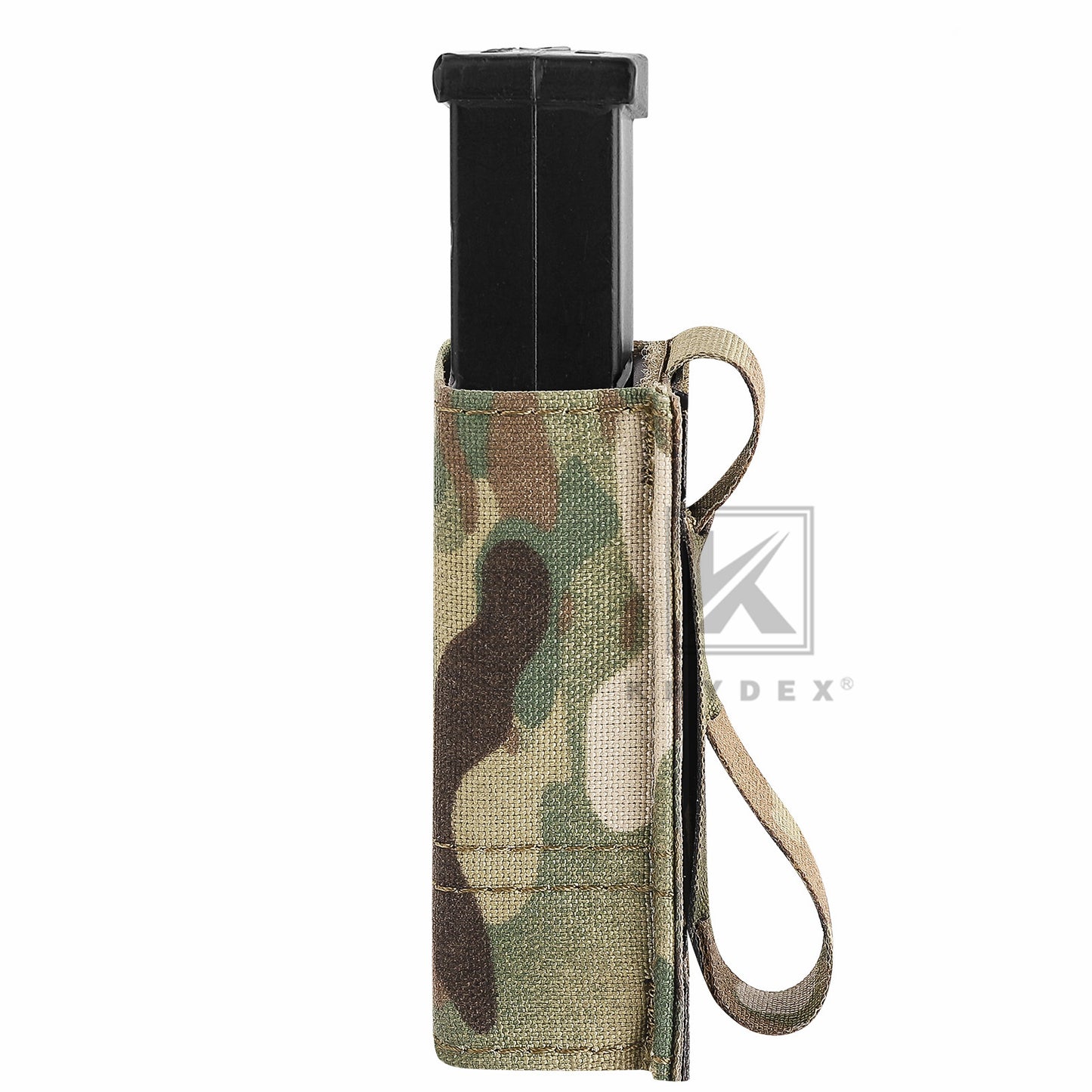 KRYDEX Tactical 9mm Single Pistol Magazine Pouch Mag Holder Duty Belt MOLLE Compatible