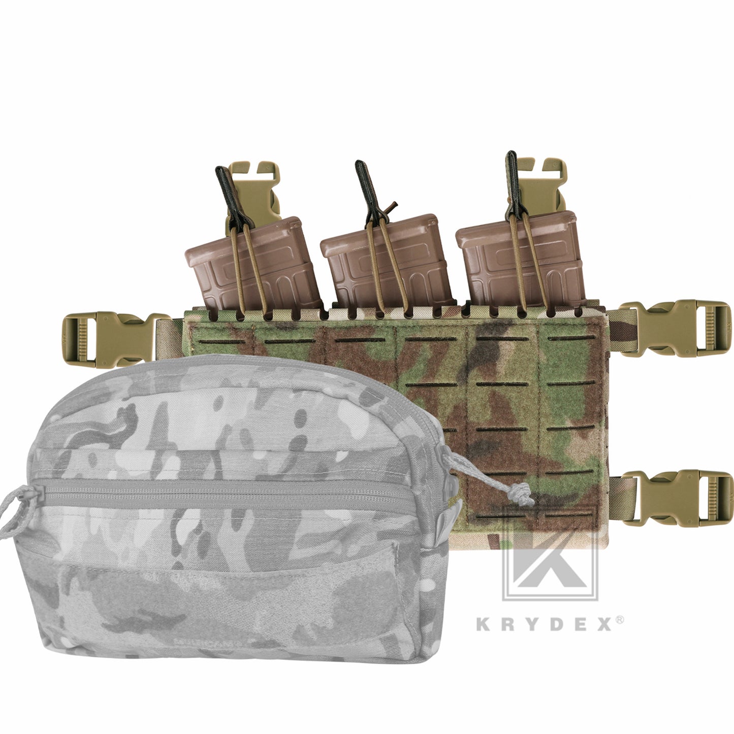 Krydex Tactical MK5 Micro Fight Chassis Laser Cut Chest Rig Lightweight Tactical Vest 5.56 MP7 Magazine Placard