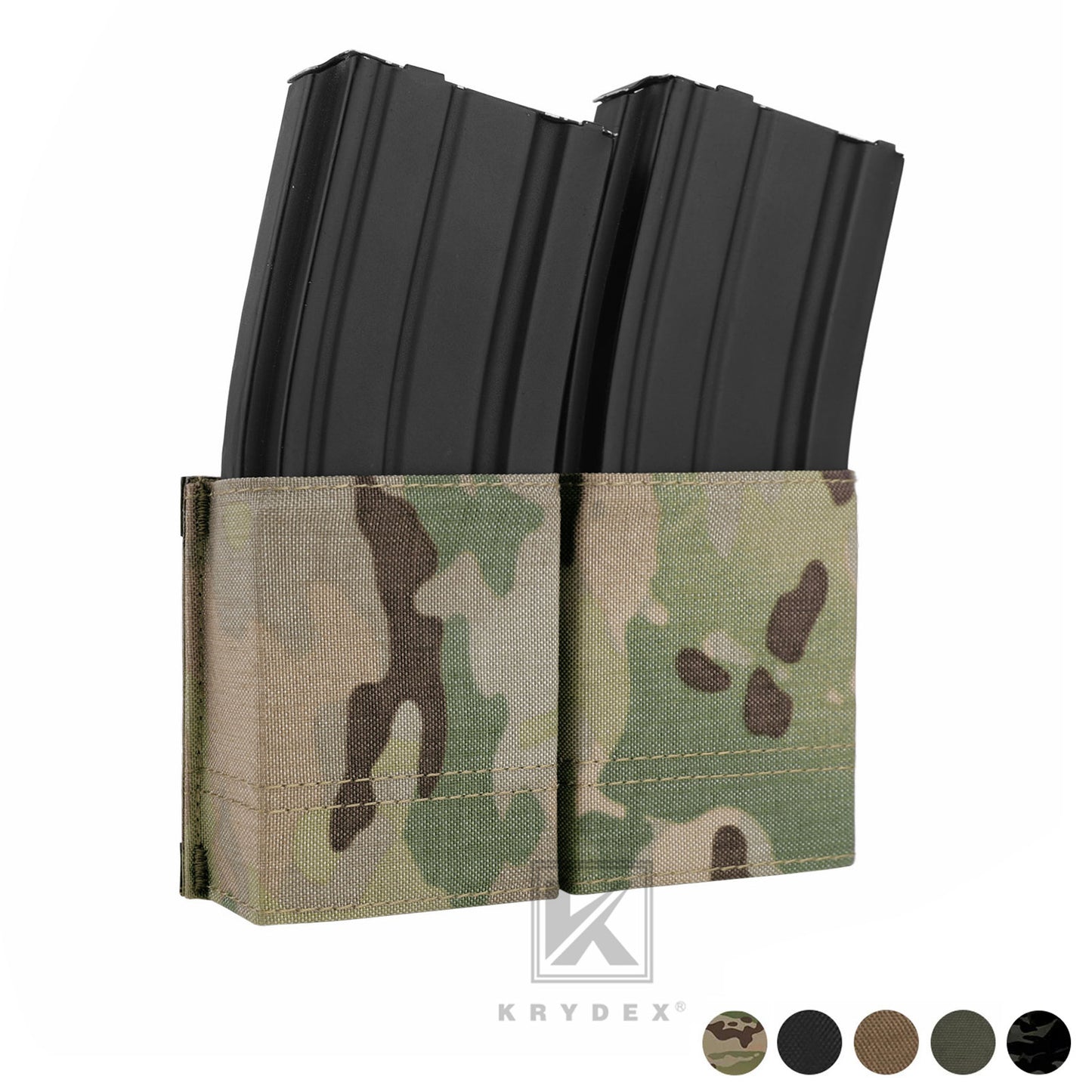 Krydex Tactical 5.56 Double Magazine Pouch M4 Mag Holder Duty Belt & Molle Compatible