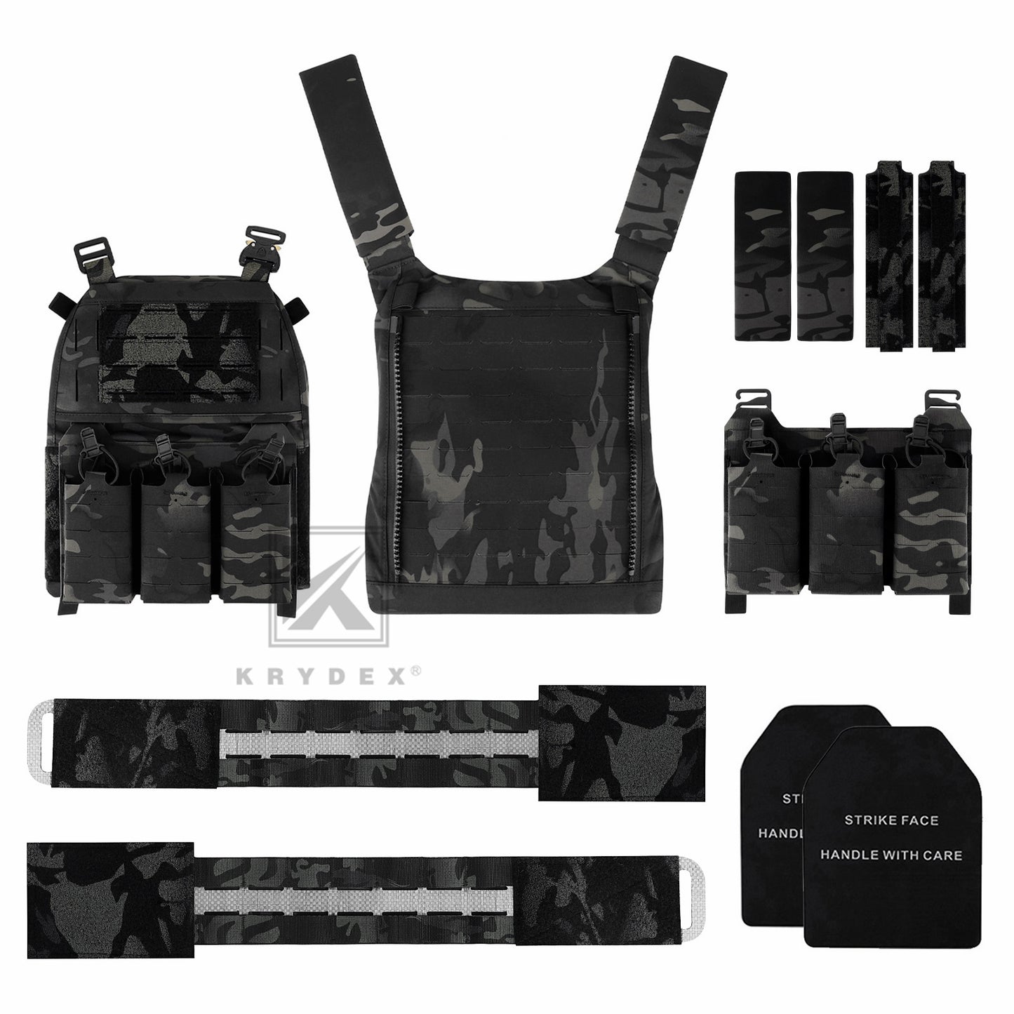 KRYDEX FCPC V5 Plate Carrier with Tegris Assault Cummerbund and KTAR Front Flap
