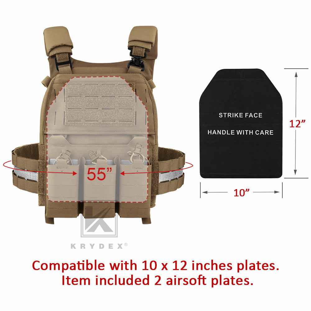 KRYDEX FCPC V5 Plate Carrier with Tegris Assault Cummerbund and KTAR Front Flap