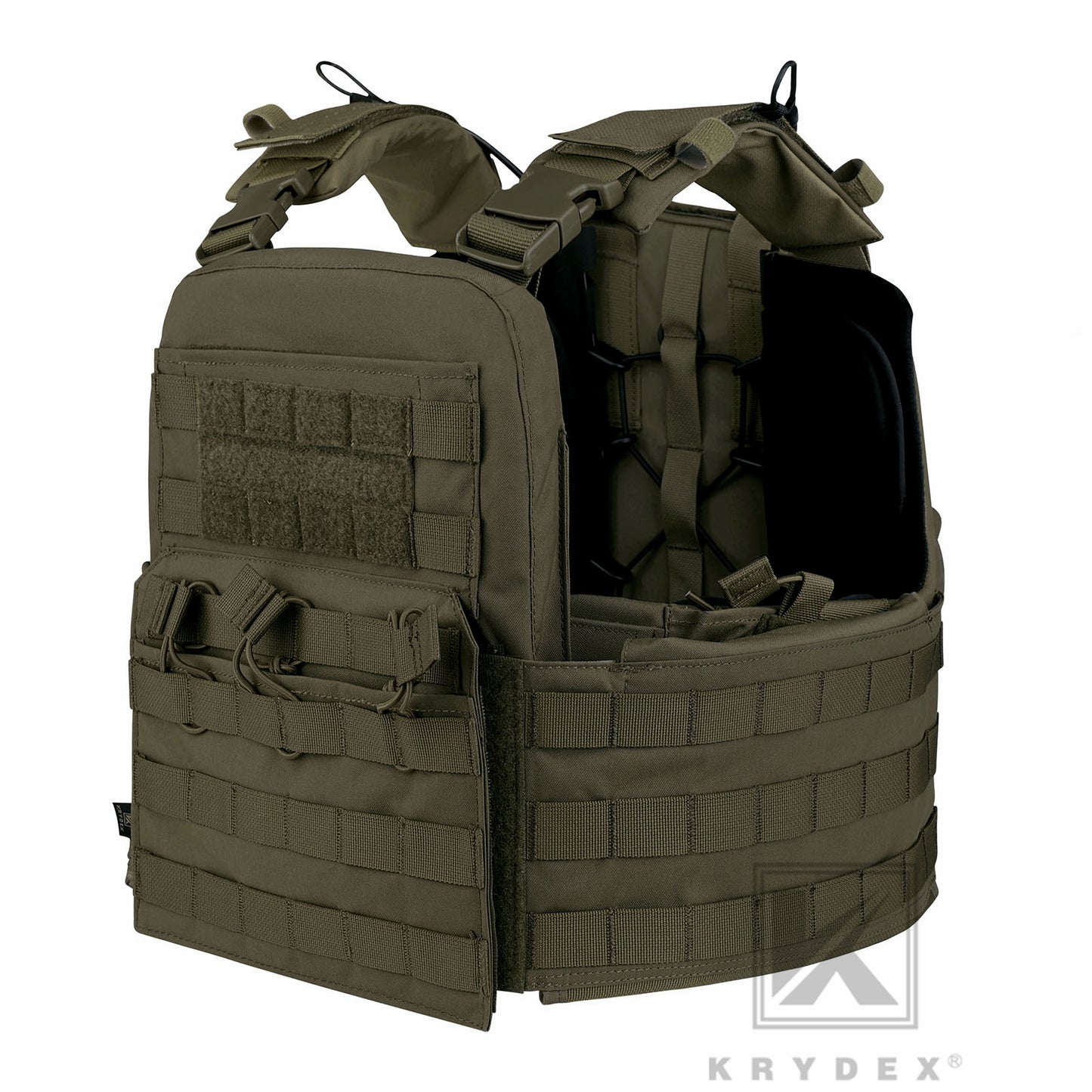 KRYDEX Tactical Plate Carrier Heavy Duty Modular MOLLE Vest