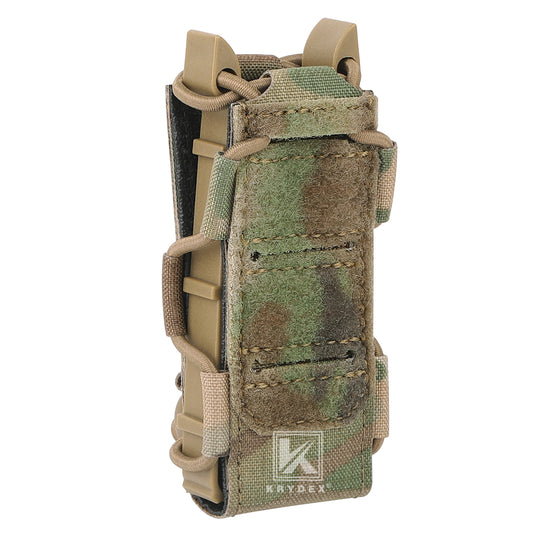 Krydex Tactical 9mm Magazine Pouch Open Top Pistol Mag Carrier Rapid Access MOLLE Compatible