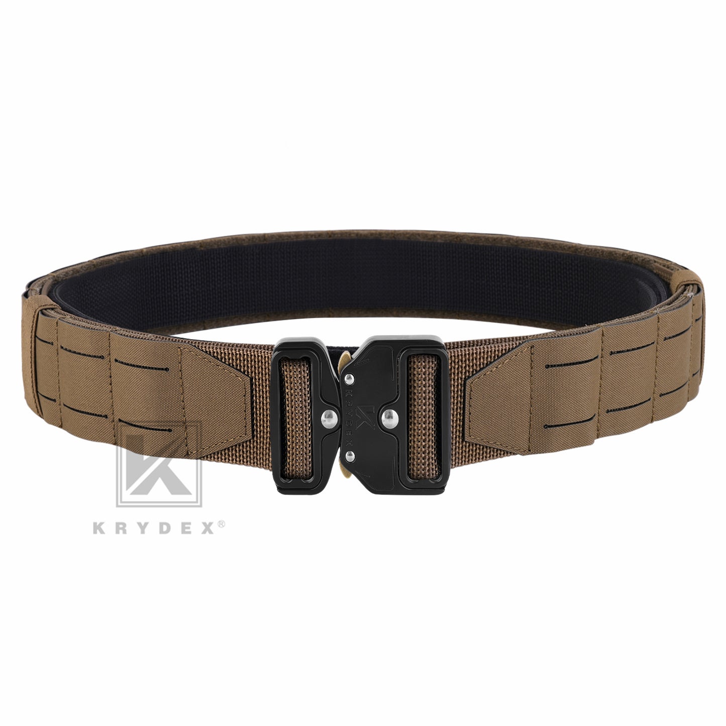 Krydex Tactical Molle Belt Quick Release Duty Gun Shooting Belt Laser Molle Padded Load Bearing Stiffened Belt