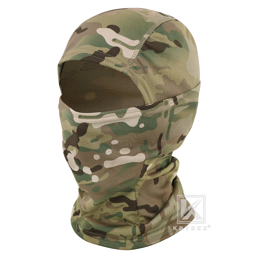 Krydex Tactical Face Mask Balaclava Camouflage Full Head Wrap Quick Dry Neck Gaiter UV Protection Hood for Motorcycle Cycling Hiking Hunting