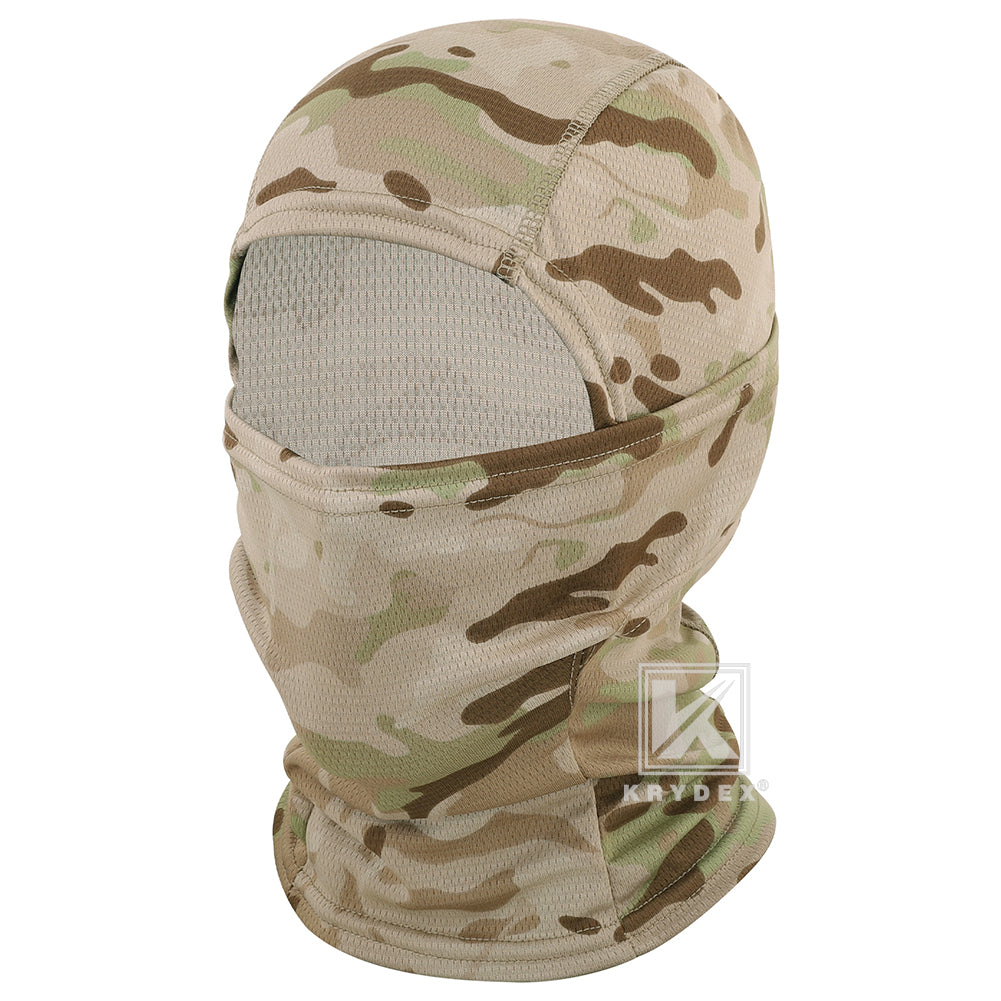 Krydex Tactical Face Mask Balaclava Camouflage Full Head Wrap Quick Dry Neck Gaiter UV Protection Hood for Motorcycle Cycling Hiking Hunting