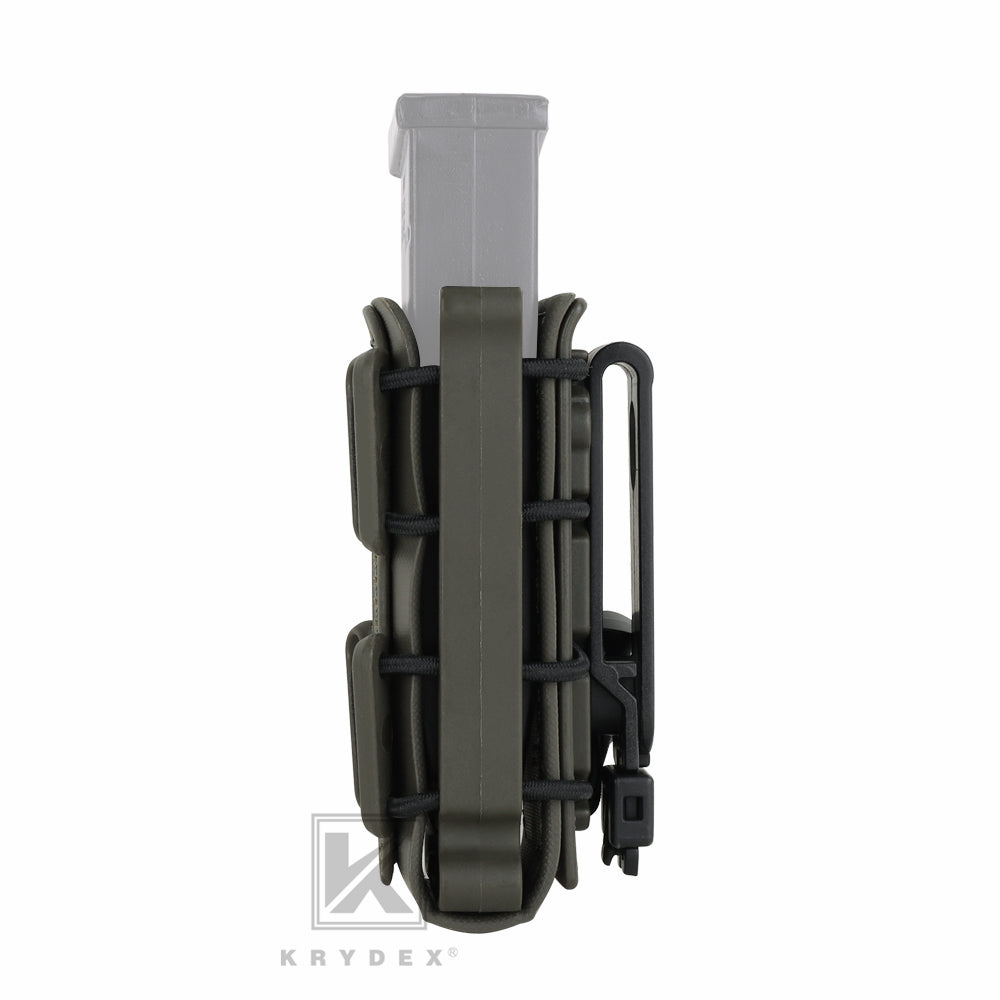 KRYDEX Soft Shell 9mm Pistol Magazine Pouch Mag Carrier with Clip Tall