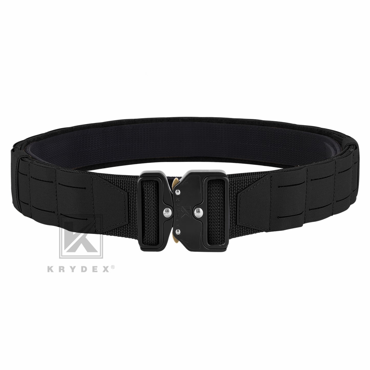 Krydex Tactical Molle Belt Quick Release Duty Gun Shooting Belt Laser Molle Padded Load Bearing Stiffened Belt