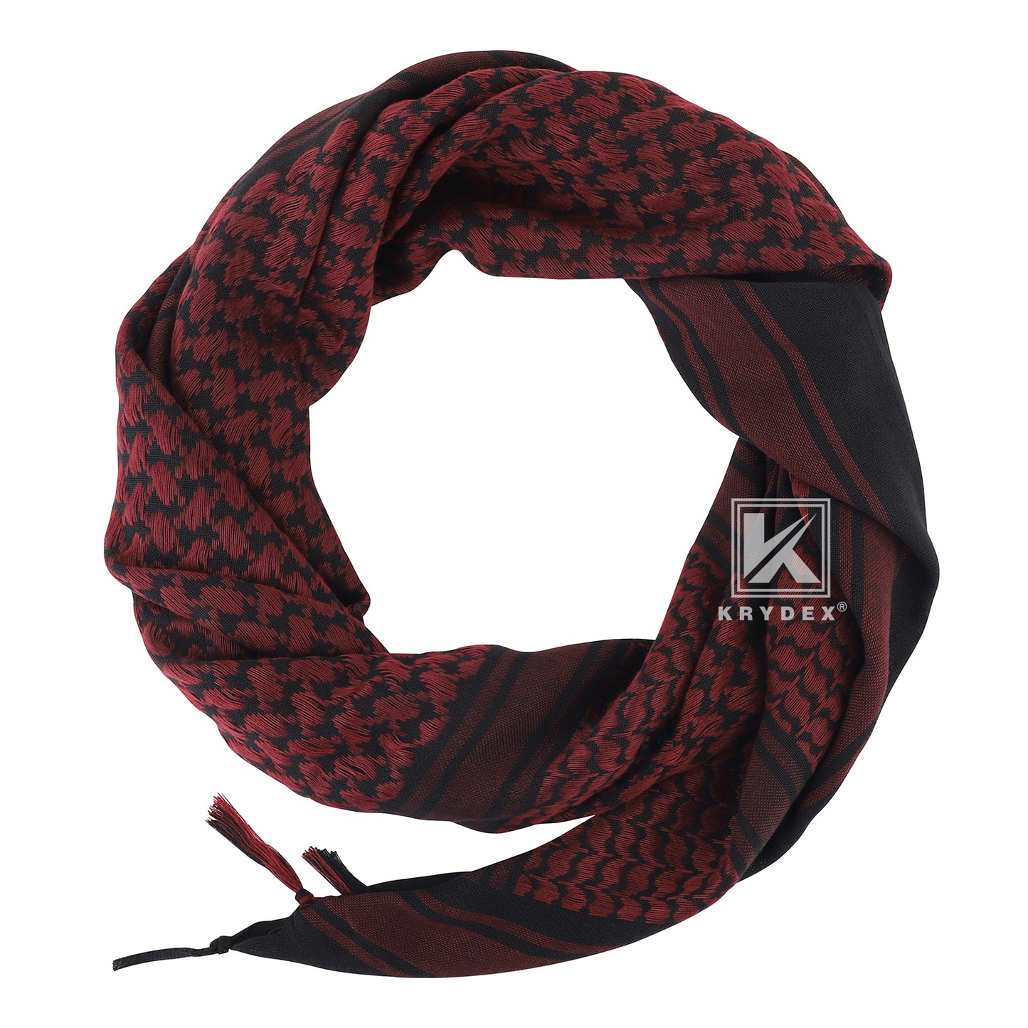 Krydex Tactical Scarf Headwrap Facecover Cotton Shemagh Breathable Balaclava Face Mask Neck Gaiter 43” x 43”