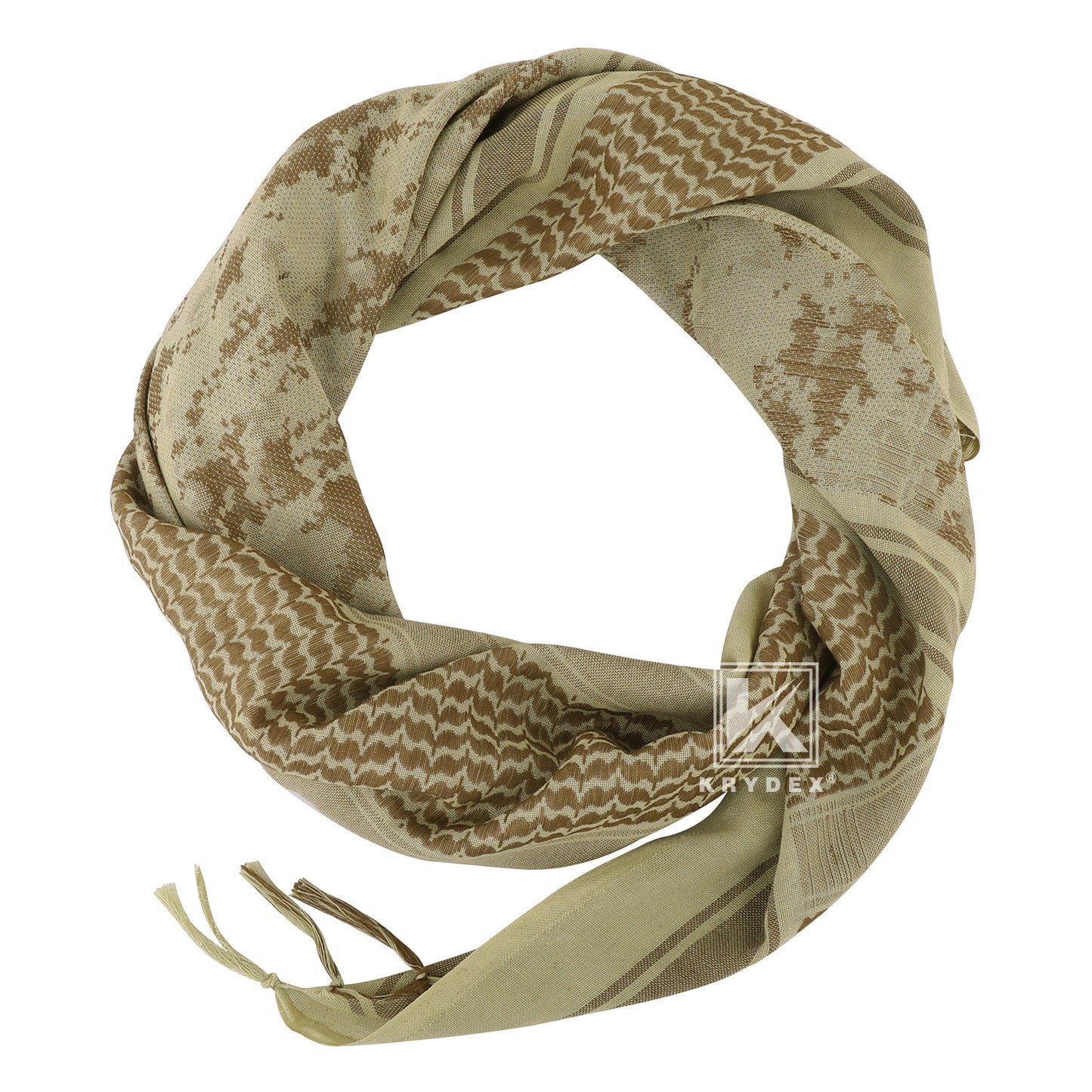 Krydex Tactical Scarf Headwrap Facecover Cotton Shemagh Breathable Balaclava Face Mask Neck Gaiter 43” x 43”